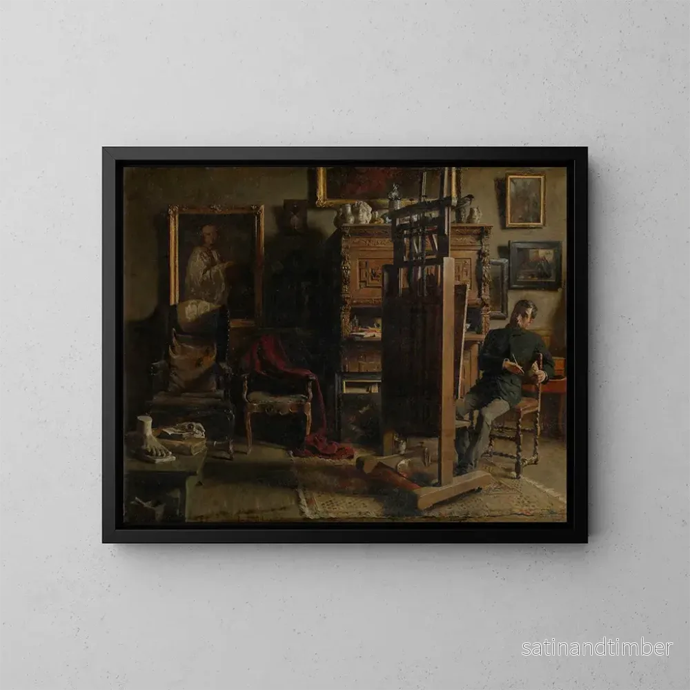 Reproduktion av målningen L’Atelier du peintre Jules Lambeaux – Charles Mertens Reproduktion av målningen L’Atelier du peintre Jules Lambeaux – Charles Mertens