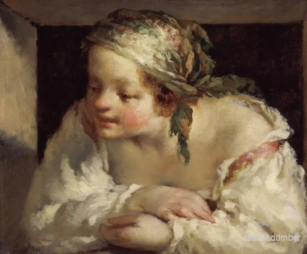 Reproduktion av målningen Ung kvinna - Jean-François Millet - Bild 2