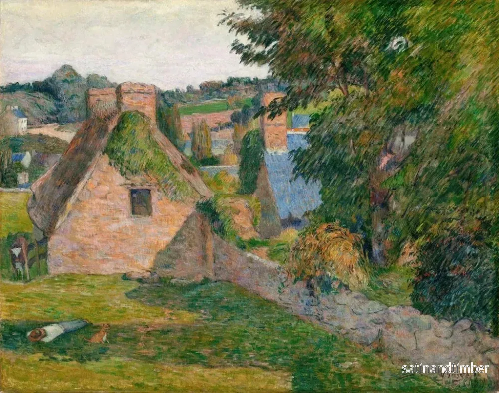 Reproduktion av målningen Le champ de DeroutLollichon - Paul Gauguin - Bild 2