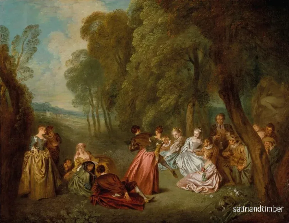 Reproduktion av målningen Les divertissements champêtres - Jean-Baptiste Pater - Bild 2
