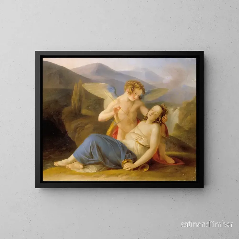 Reproduktion av målningen Psyché väcks ur sin svimning av Amor’s pil – Karl Joseph Aloys Agricola Reproduktion av målningen Psyché väcks ur sin svimning av Amor’s pil – Karl Joseph Aloys Agricola