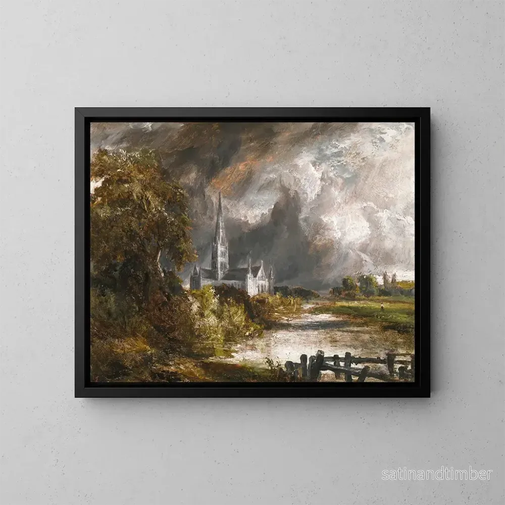 Reproduktion av målningen Salisburykatedralen sedd från ängarna – John Constable Reproduktion av målningen Salisburykatedralen sedd från ängarna – John Constable