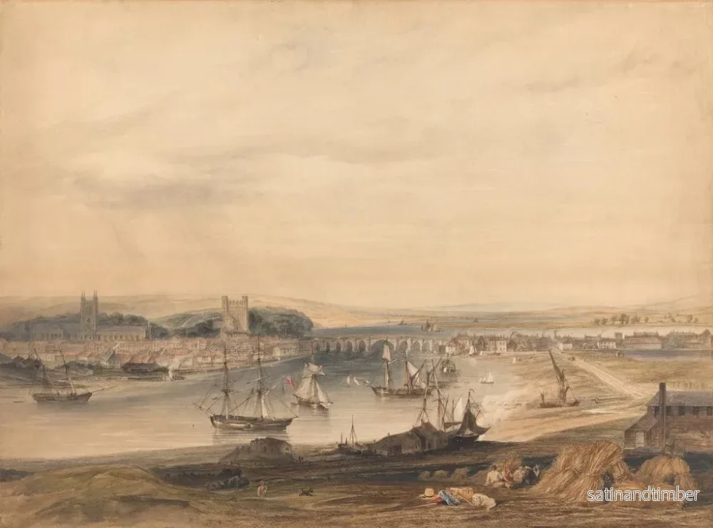 Reproduktion av målningen Vue de Rochester, la ville et le port - Henry Gastineau - Bild 2