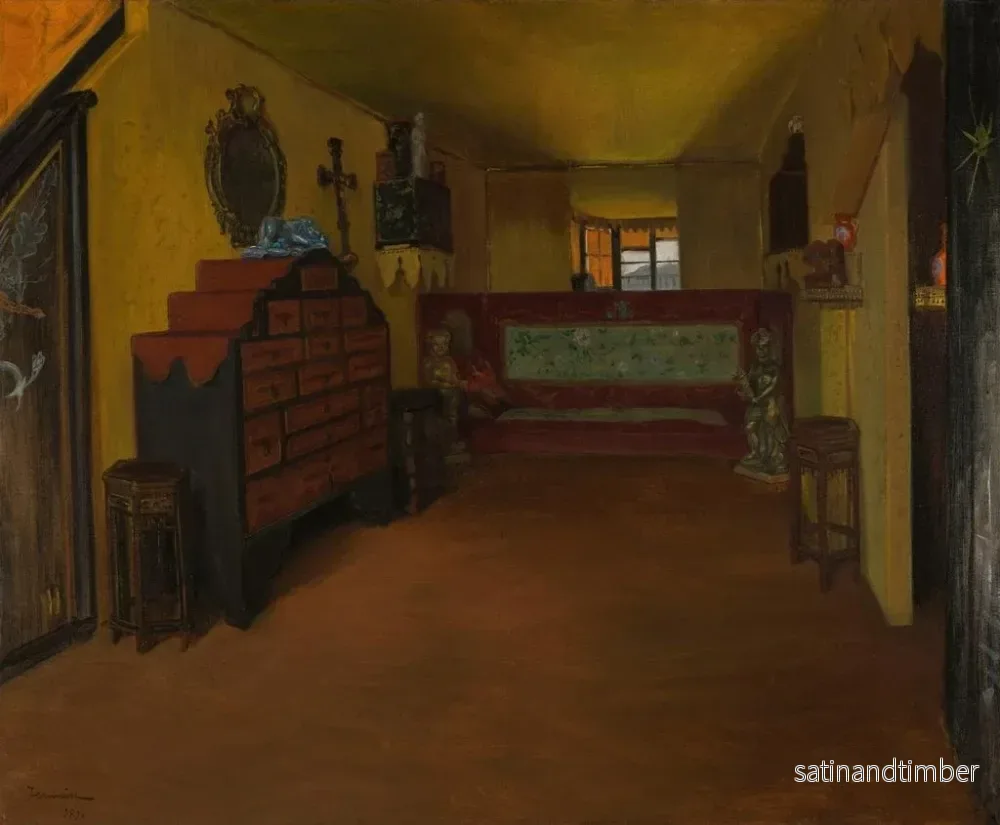 Reproduktion av målningen La chambre à coucher de Victor Hugo à Hauteville House - Pierre Georges Jeanniot - Bild 2