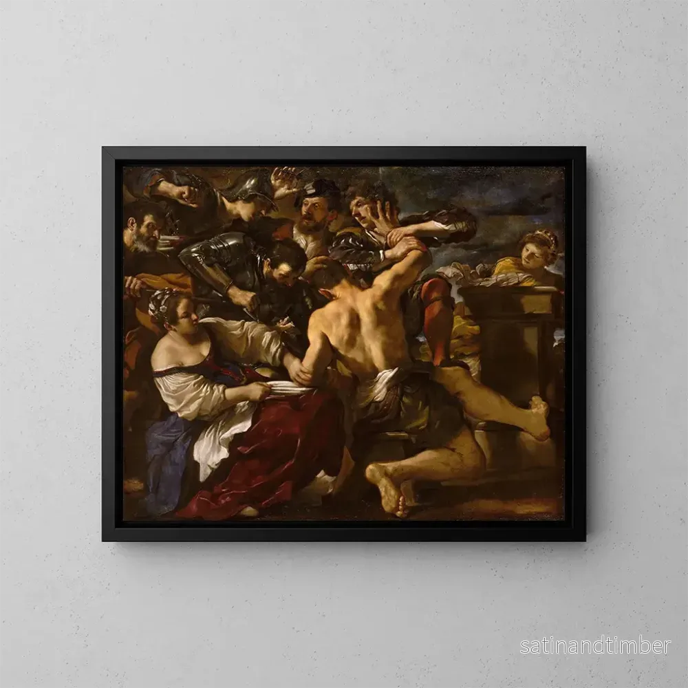 Reproduktion av målningen Samson fångad av filistéerna – Guercino Reproduktion av målningen Samson fångad av filistéerna – Guercino