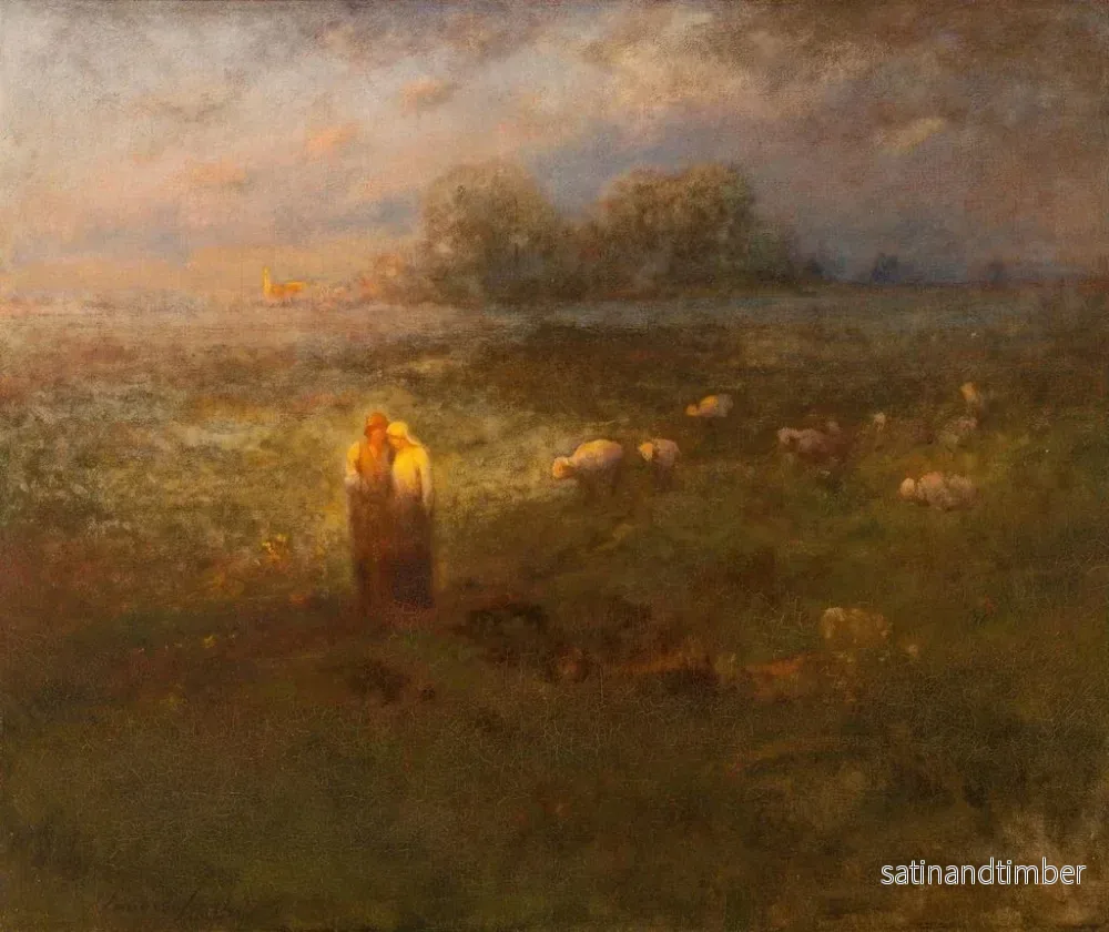 Reproduktion av målningen Eftermiddag i guld - George Inness Jr - Bild 2