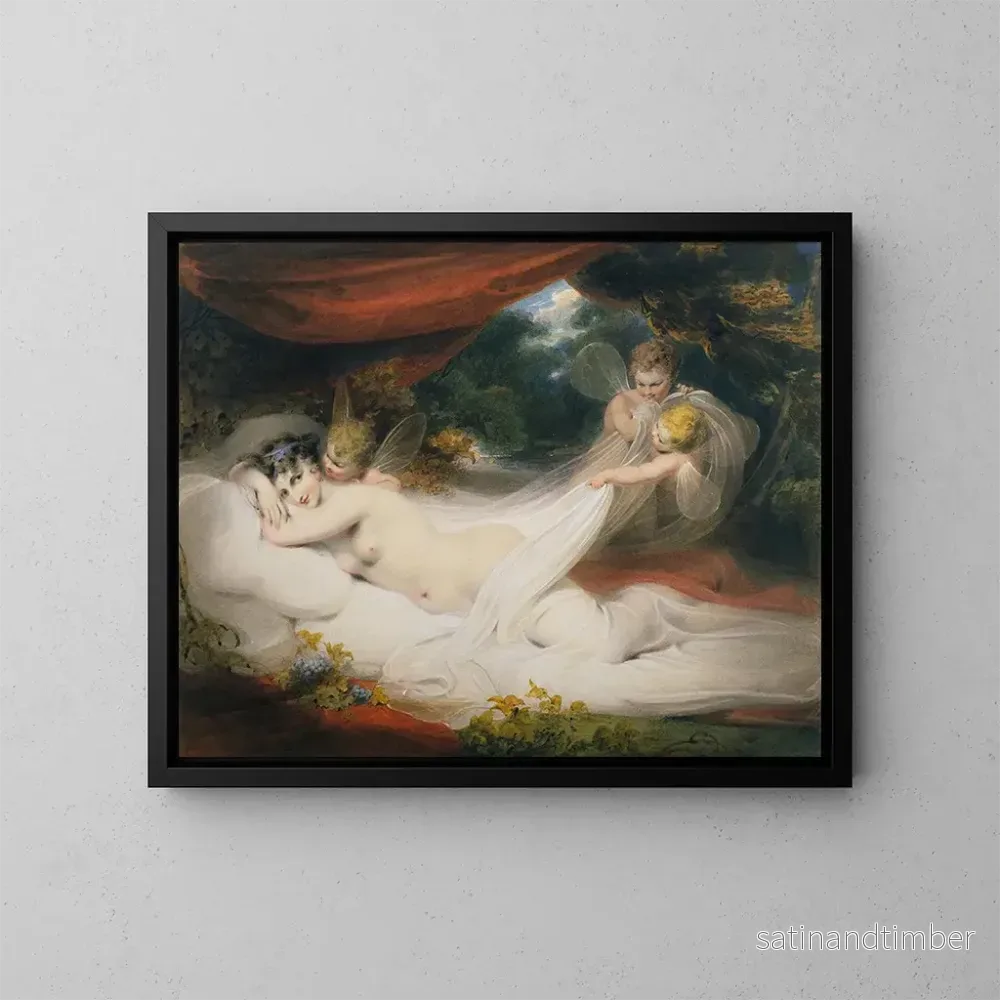 Reproduktion av målningen Nymphe och Cupido - Richard Westall