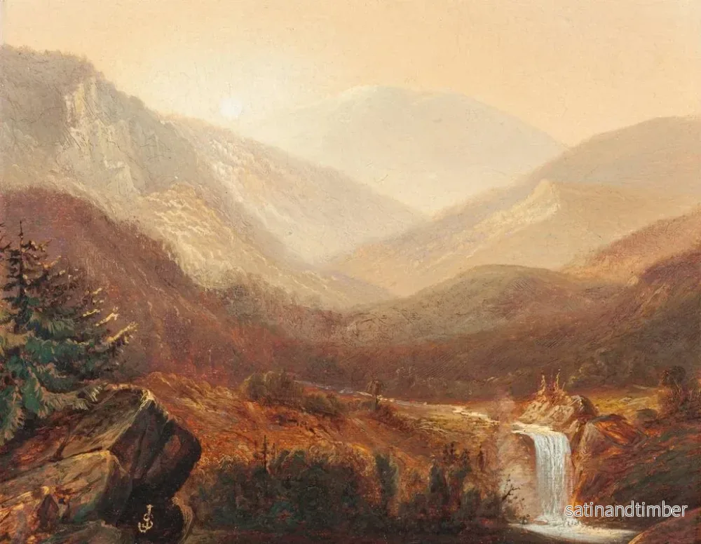 Reproduktion av målningen Cascade och fjärran kullar - James David Smillie - Bild 2