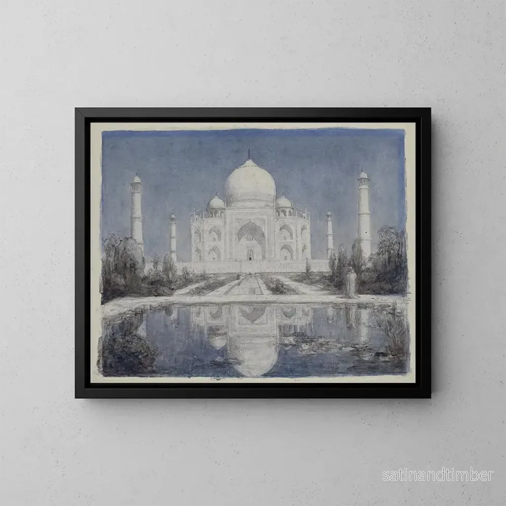 Reproduktion av målningen Taj Mahal vid månljus - Marius Bauer