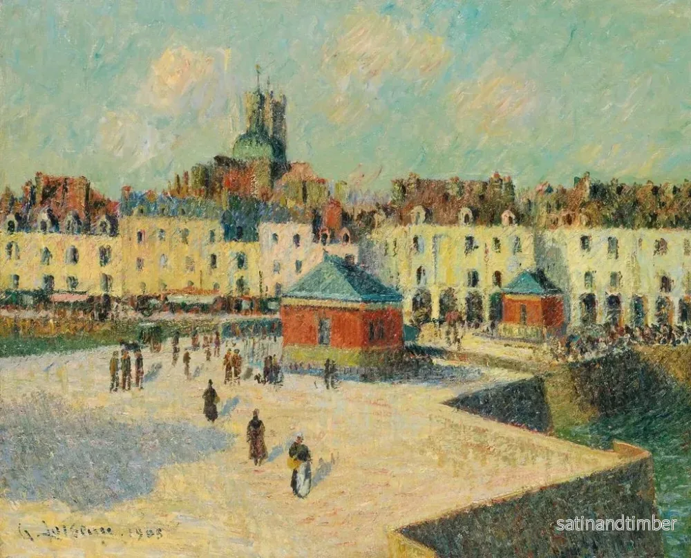 Reproduktion av målningen Dieppe, kajen för kajutbyte - Gustave Loiseau - Bild 2