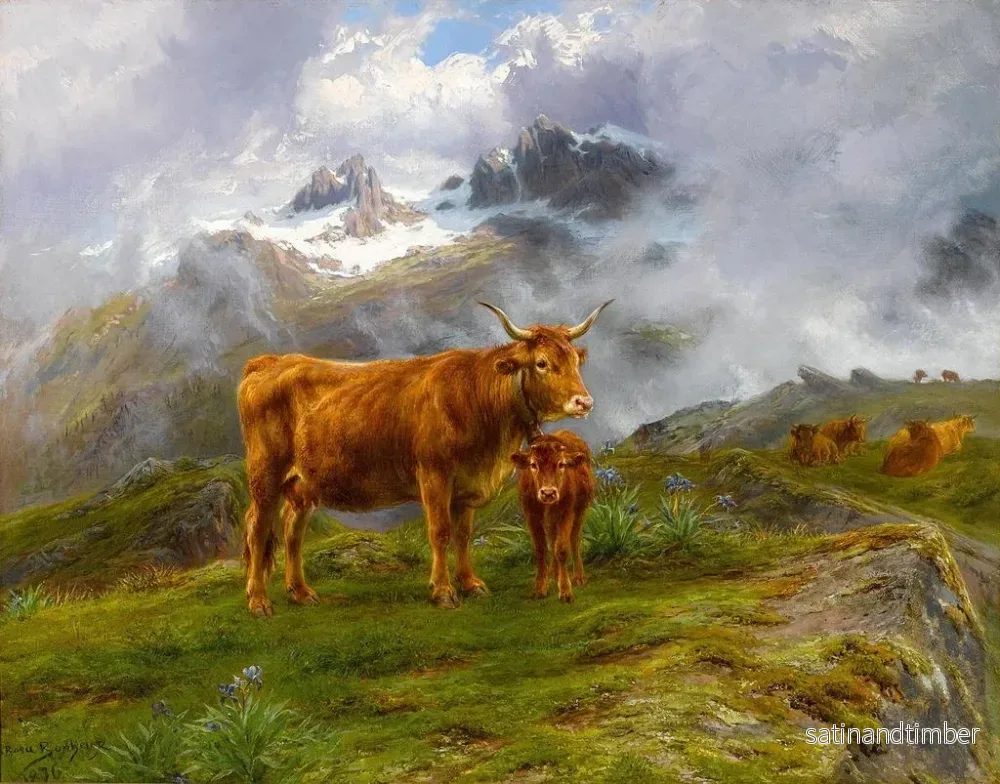 Reproduktion av målningen Bétail des Highlands - Rosa Bonheur - Bild 2