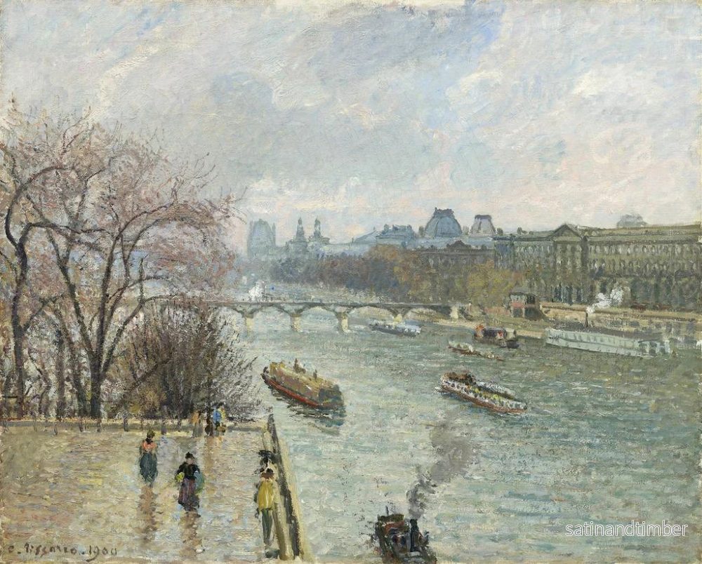 Reproduktion av målningen Le Louvre par temps de pluie l'après-midi - Camille Pissarro - Bild 2