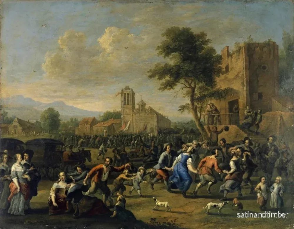 Reproduktion av målningen Fête de paroisse - Johannes Lingelbach - Bild 2