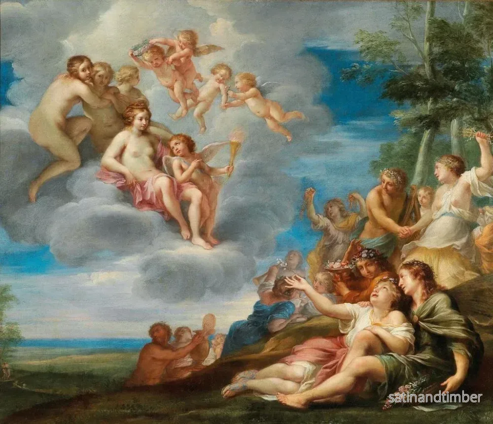Reproduktion av målningen Venus och Apollon med musorna - Louis Cousin - Bild 2