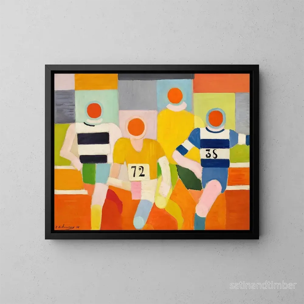 Reproduktion av målningen Les coureurs - Robert Delaunay