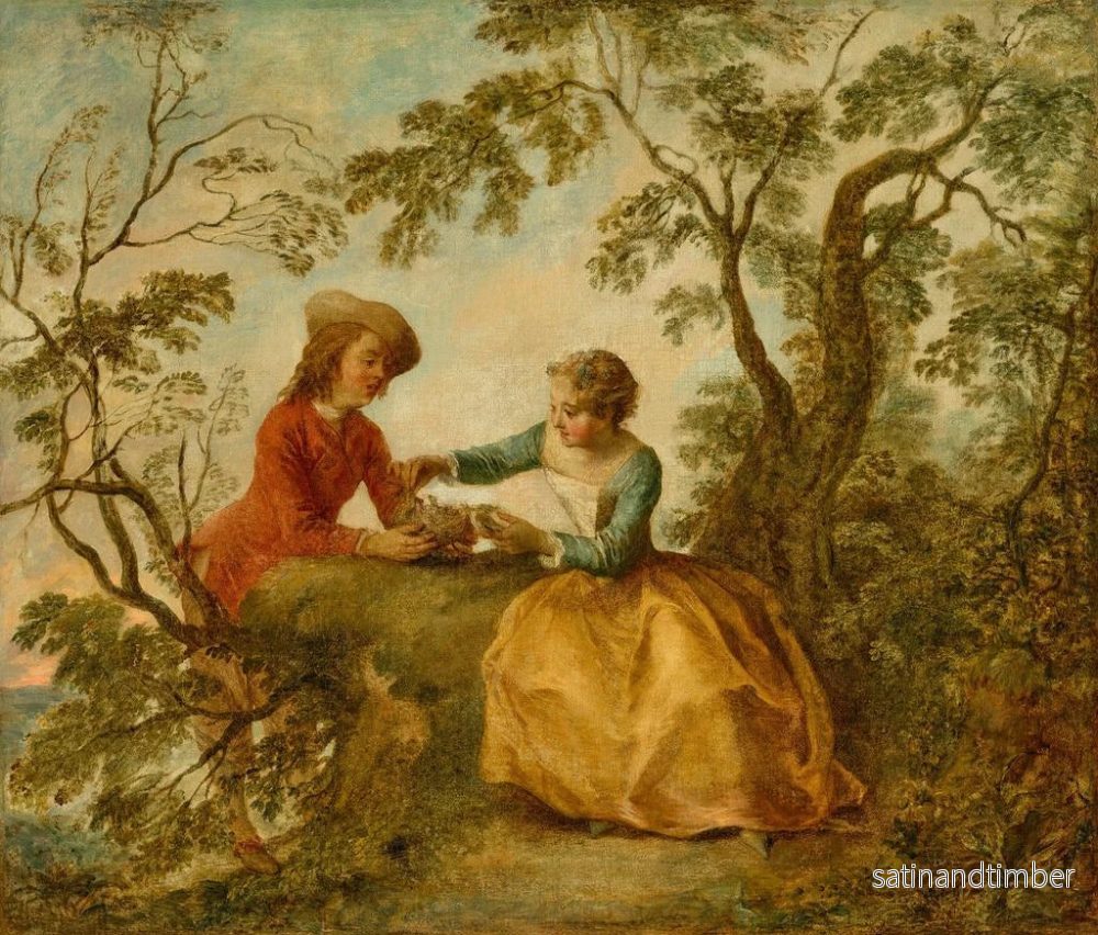 Reproduktion av målningen Le Nid d'oiseaux - Nicolas Lancret - Bild 2