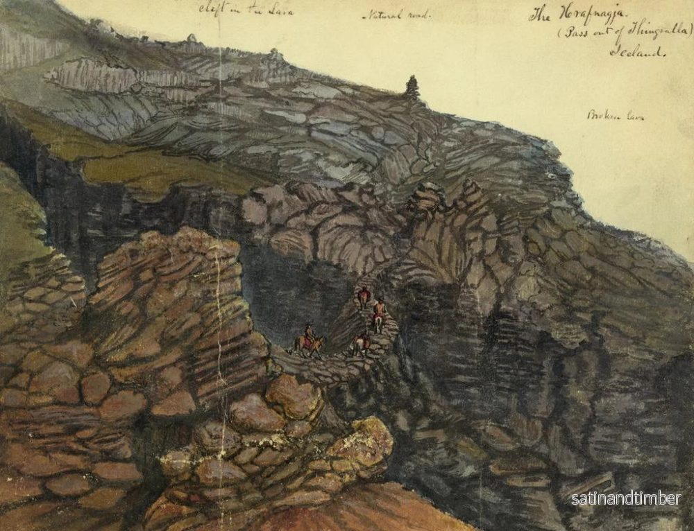 Reproduktion av målningen Le passage de Hrafnagja à Thingvalla, Islande - Bayard Taylor - Bild 2