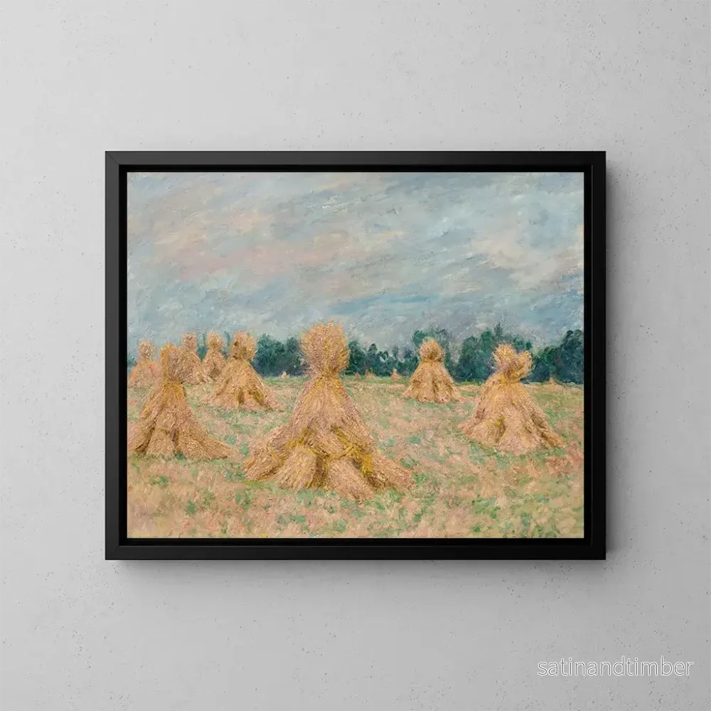 Reproduktion av målningen La Moisson aux Moyettes - Blanche Hoschedé-Monet