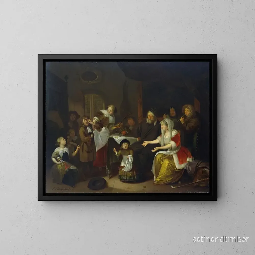 Reproduktion av målningen Le festin de saint Nicolas - Richard Brakenburgh