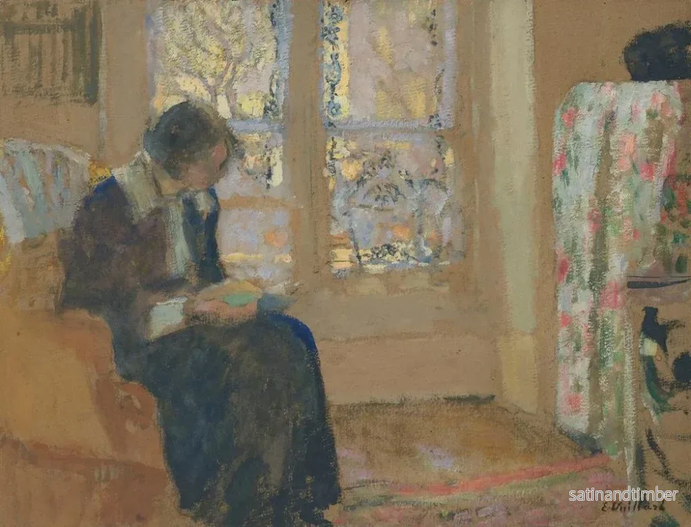 Reproduktion av målningen Ung kvinna som läser - Édouard Vuillard - Bild 2