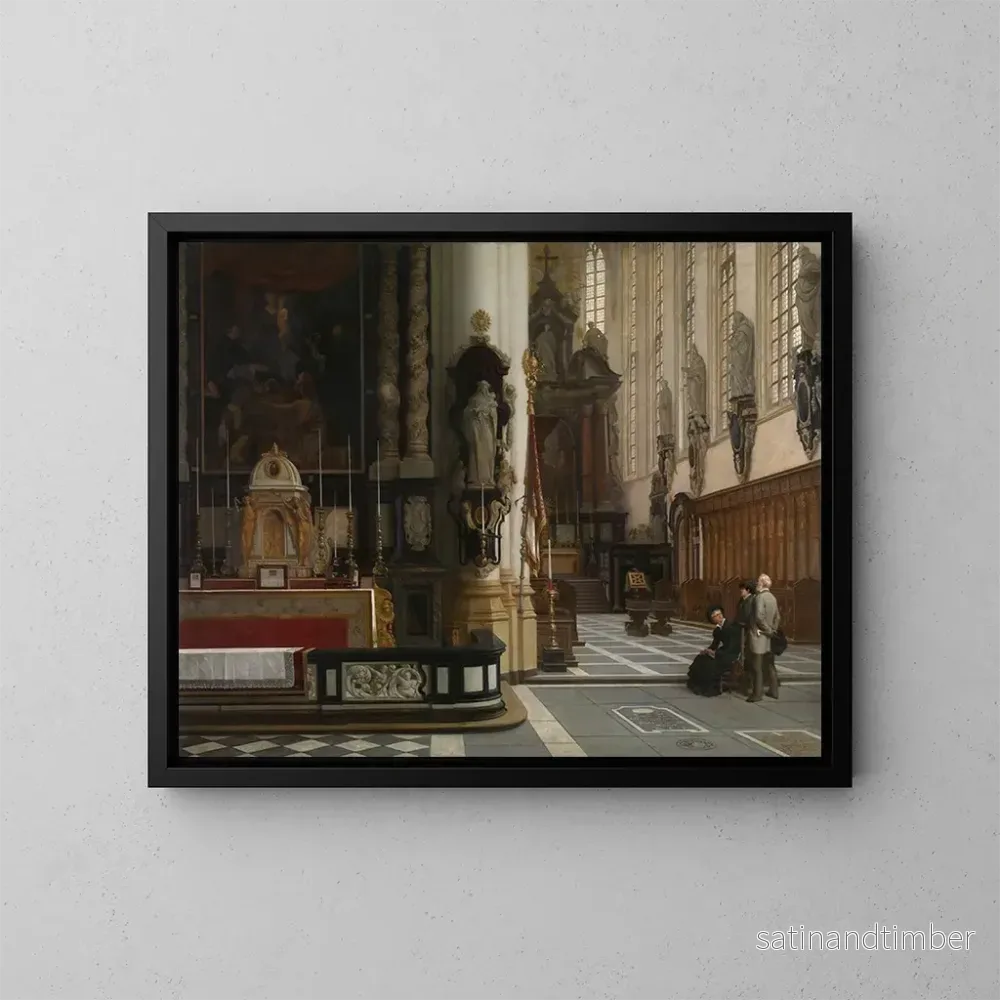 Reproduktion av målningen av interiören i Saint-Paul-kyrkan i Antwerpen – Jean Geeraerts Reproduktion av målningen av interiören i Saint-Paul-kyrkan i Antwerpen – Jean Geeraerts