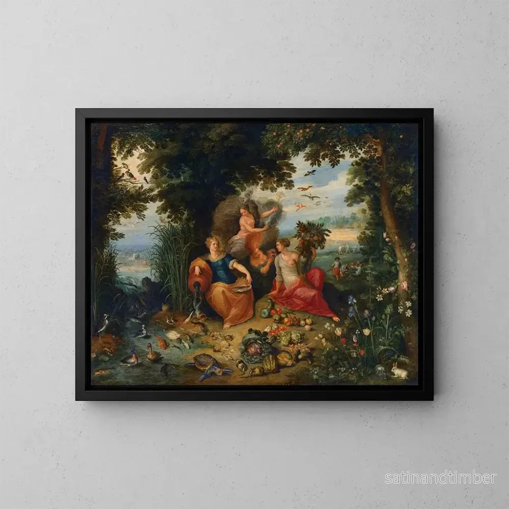 Reproduktion av målningen Allegori av de fyra elementen - Jan Brueghel den yngre