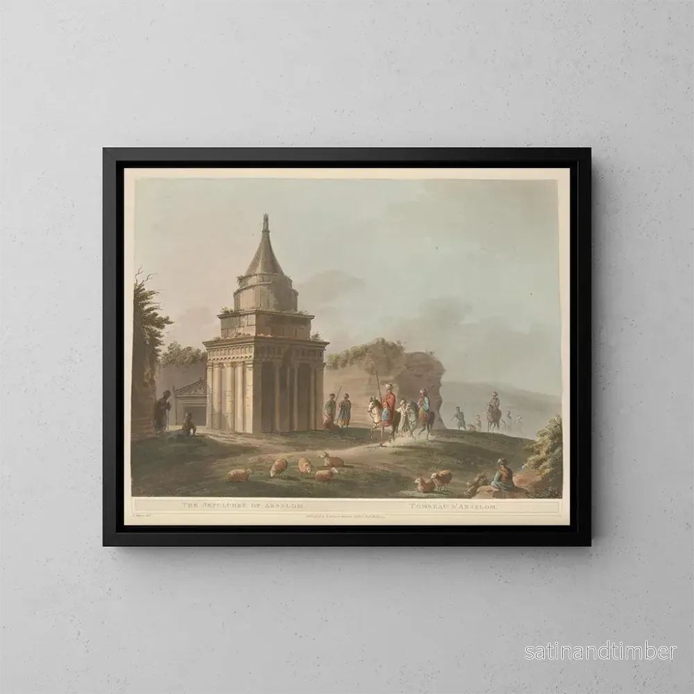 Reproduktion av målningen Le sépulcre d'Absalon - Luigi Mayer