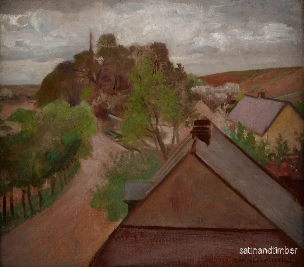Reproduktion av målningen landskapslandskap med en väg - Jacek Malczewski - Bild 2