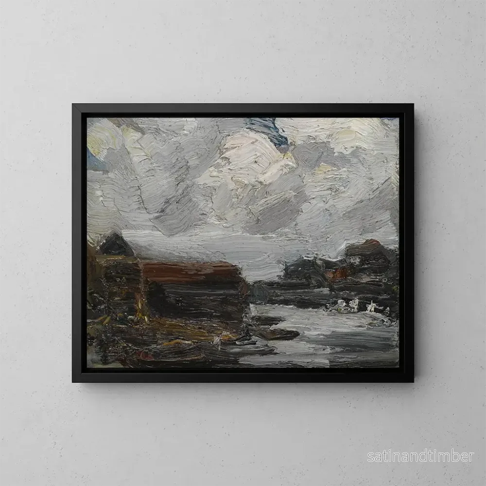 Reproduktion av målningen Canal à Haarlem, Hollande – Robert Henri Reproduktion av målningen Canal à Haarlem, Hollande – Robert Henri