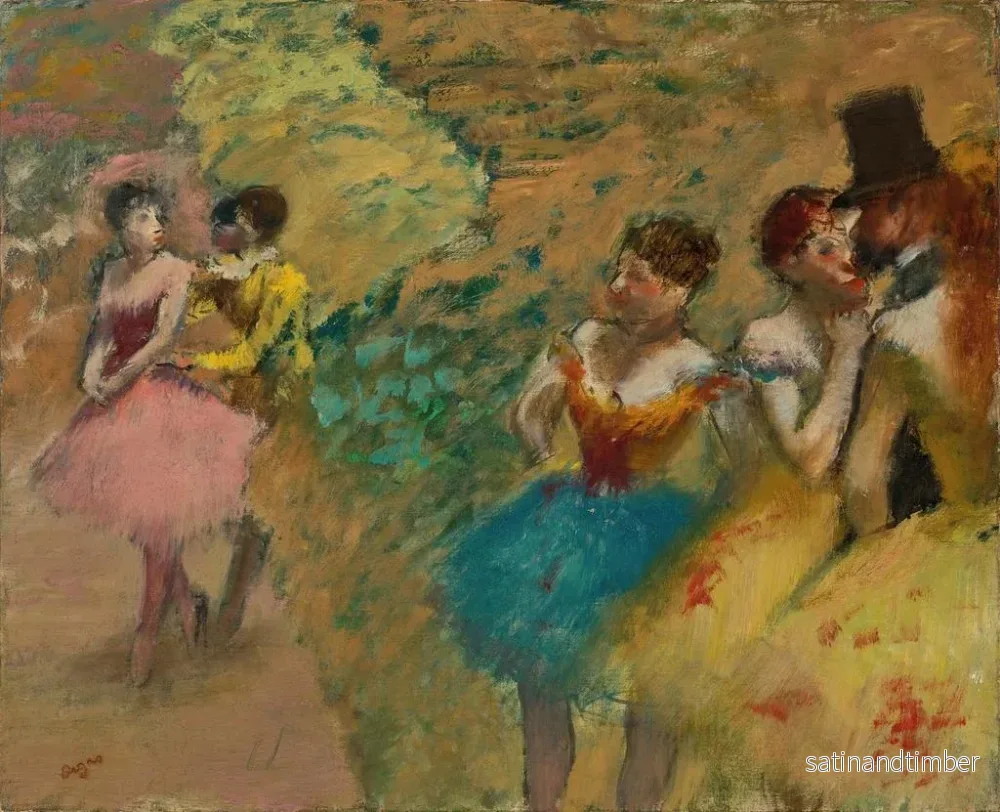 Reproduktion av målningen Danserskor bakom kulisserna på operan - Edgar Degas - Bild 2
