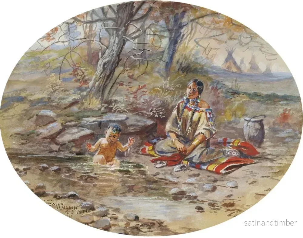 Reproduktion av målningen Le Bain - Charles Marion Russell - Bild 2