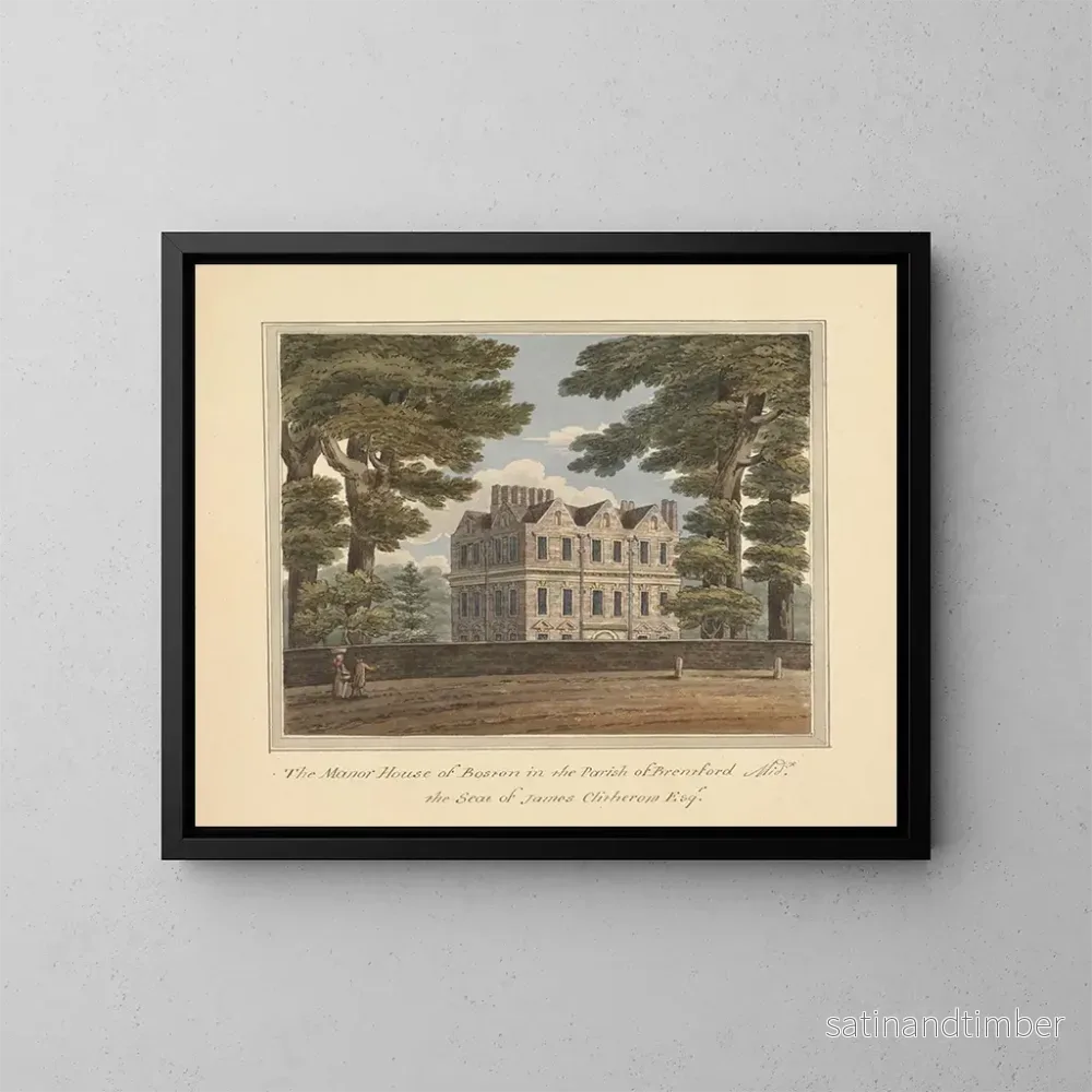 Reproduktion av målningen Manoir de Boston, Brentford, Middlesex – Charles Tomkins Reproduktion av målningen Manoir de Boston, Brentford, Middlesex – Charles Tomkins