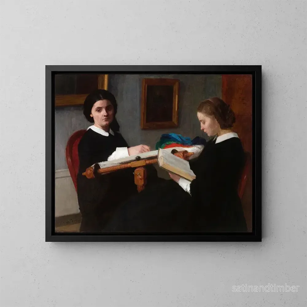 Reproduktion av målningen Les Deux Sœurs - Henri Fantin-Latour