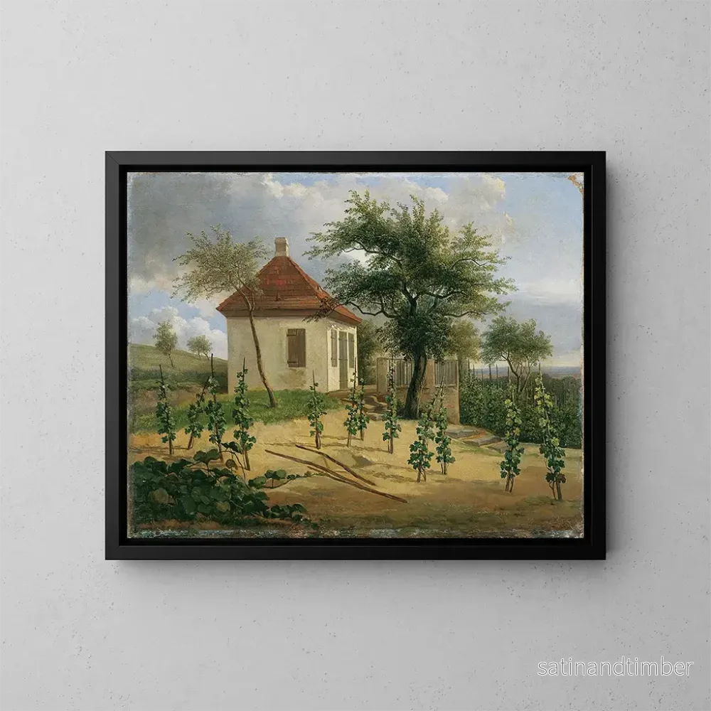 Reproduktion av målningen Pavillon sur la colline de Dr Krner à Loschwitz - Karl Gottfried Traugott Faber
