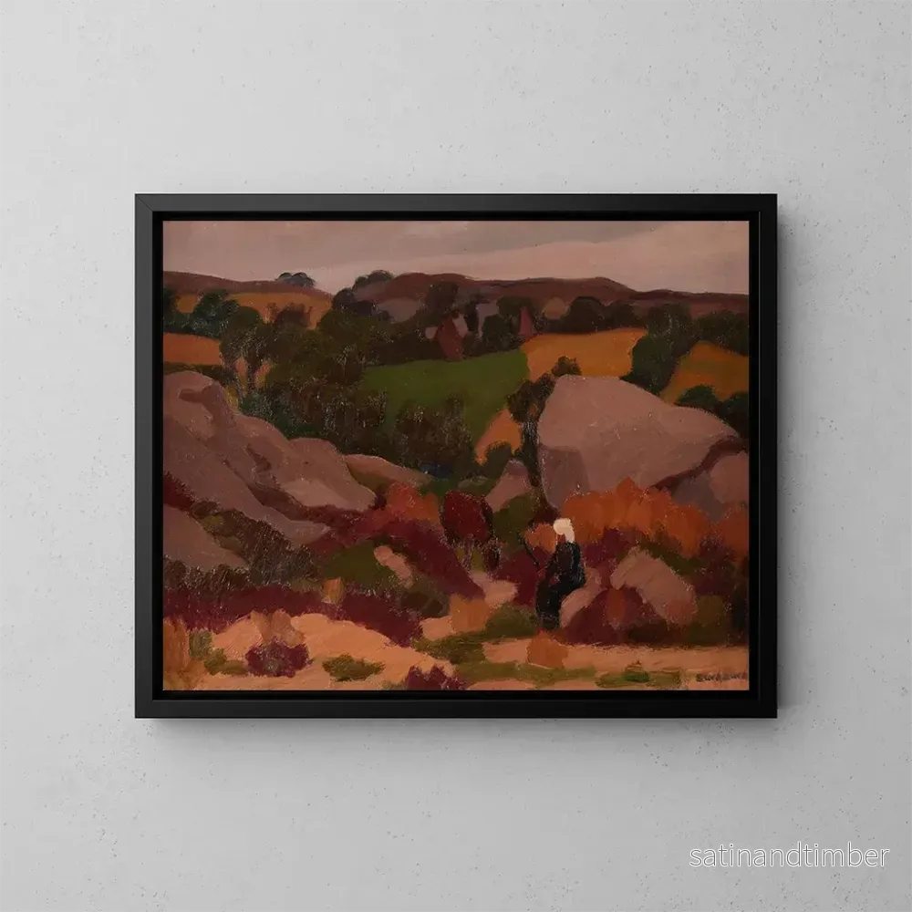 Reproduktion av målningen La Bergère en Bretagne – Jules Émile Zingg