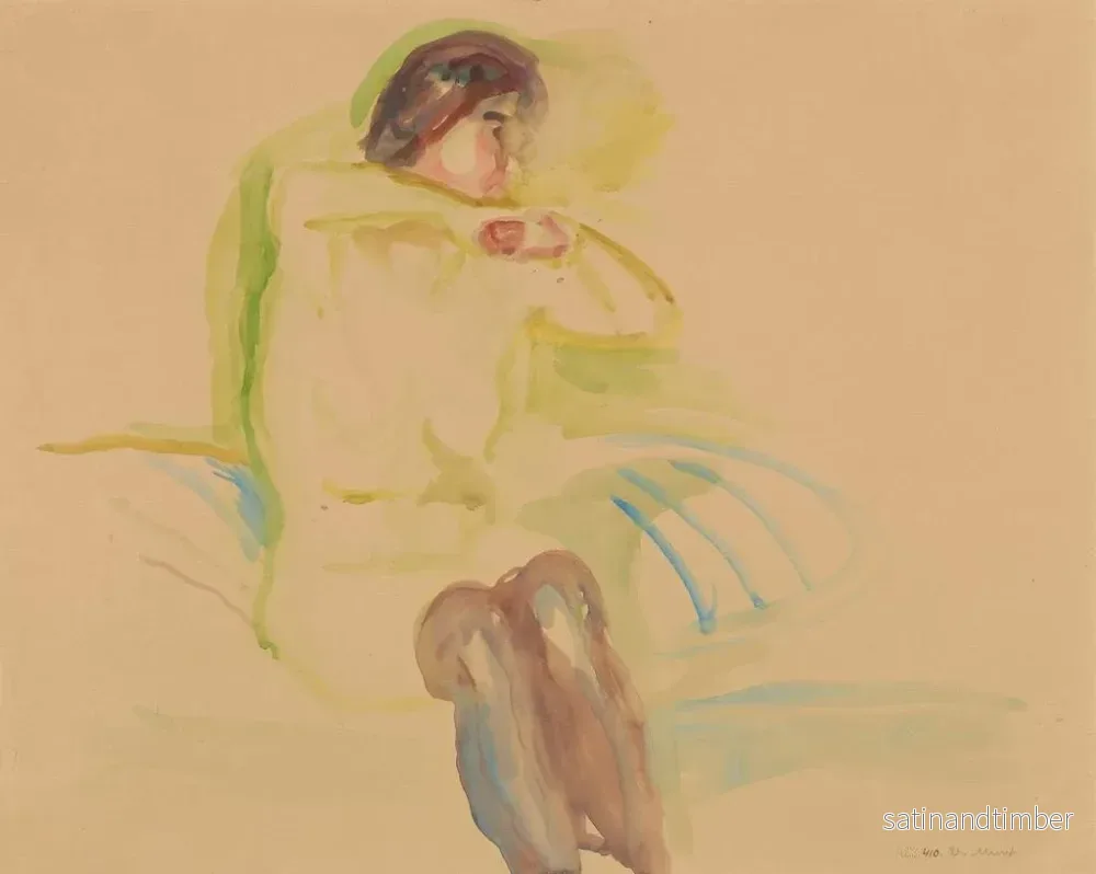 Reproduktion av målningen av en naken sittande kvinna - Edvard Munch - Bild 2