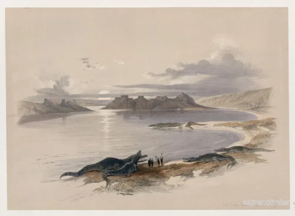 Reproduktion av målningen Wadi Dabod, Nubie, 16 november 1838 - David Roberts - Bild 2