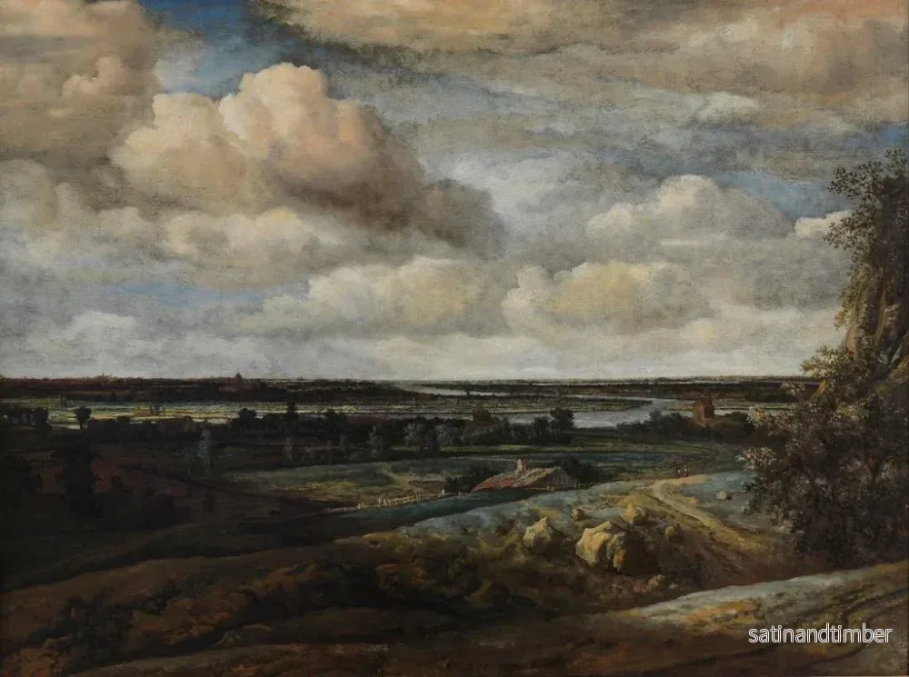Reproduktion av målningen Panorama nederländskt med fjärrutsikt över Haarlem - Philips Koninck - Bild 2