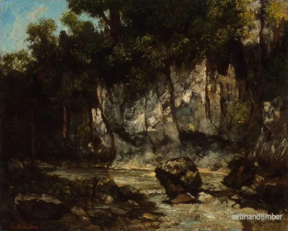 Reproduktion av målningen Landskap med en hjort - Gustave Courbet - Bild 2