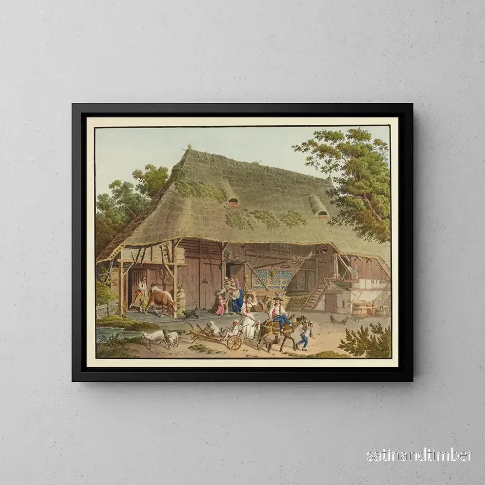 Reproduktion av målningen Le départ du laboureur - Karl Ludwig Zehender