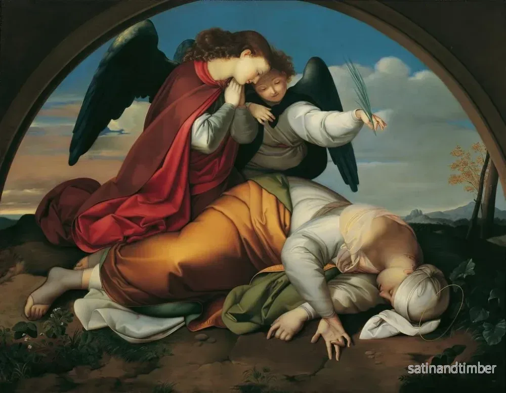 Reproduktion av målningen La sainte Cécile morte version viennoise - Johann Evangelist Scheffer von Leonhardshoff - Bild 2
