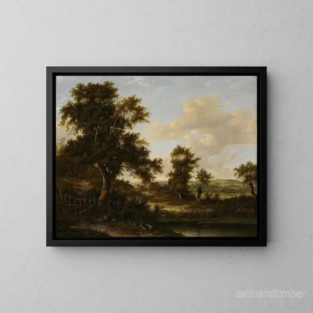 Reproduktion av målningen nära Penshurst, Kent - Patrick Nasmyth