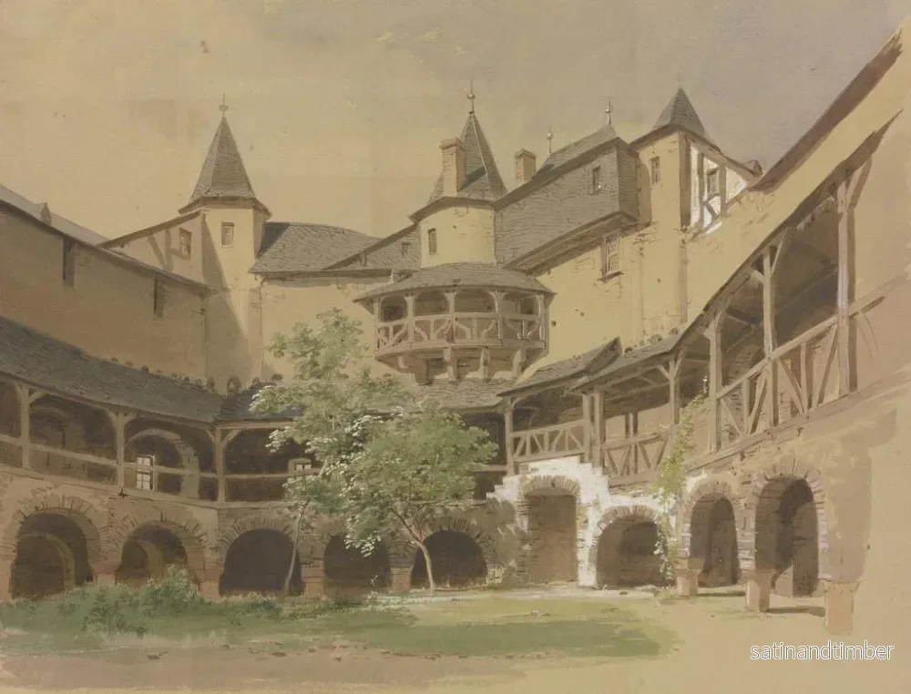 Reproduktion av målningen av Château de Pfalzgrafenstein nära Kaub - Carl Theodor Reiffenstein - Bild 2