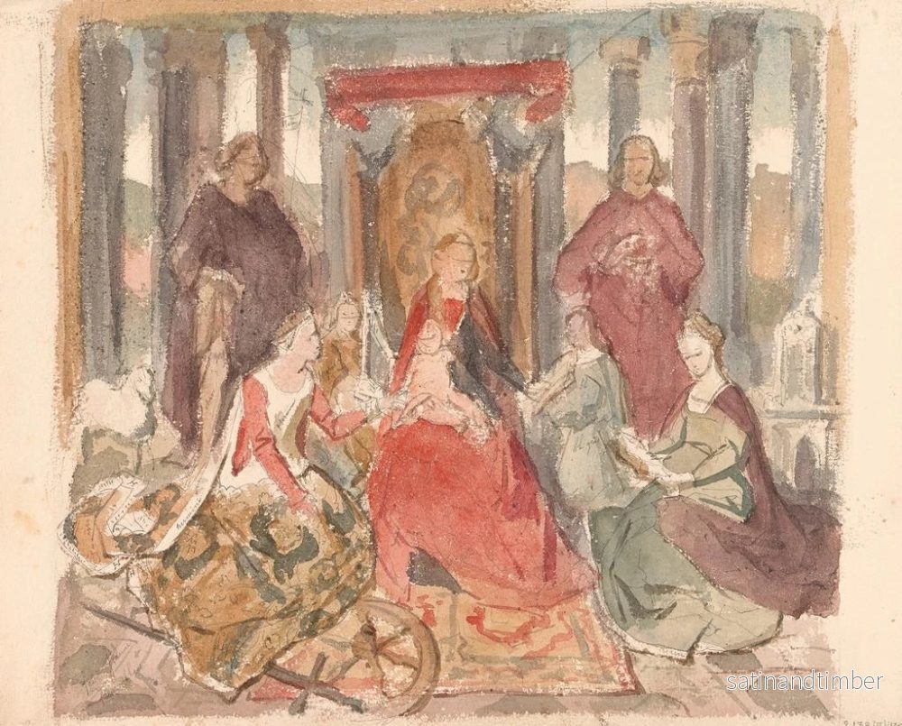 Reproduktion av målningen av det mystiska äktenskapet av heliga Katarina - Nicaise De Keyser - Bild 2