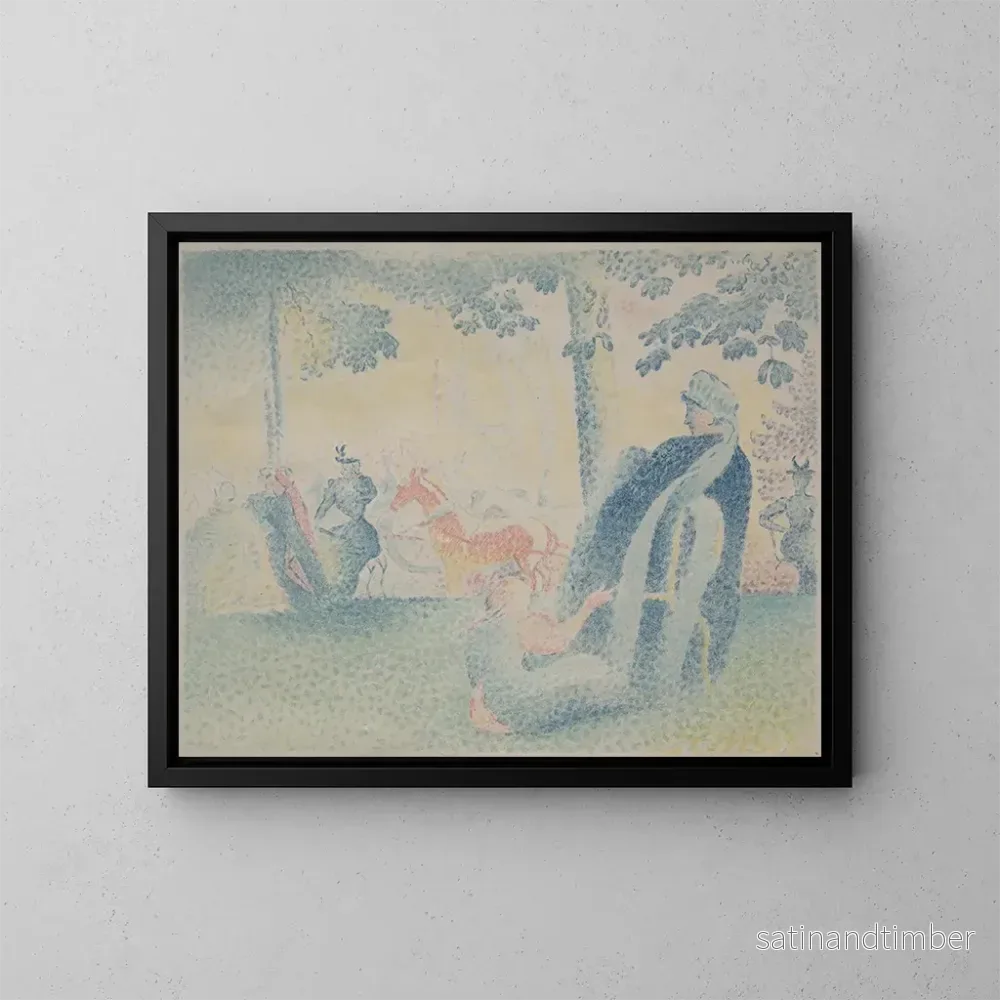 Reproduktion av målningen I parken - Henri-Edmond Cross