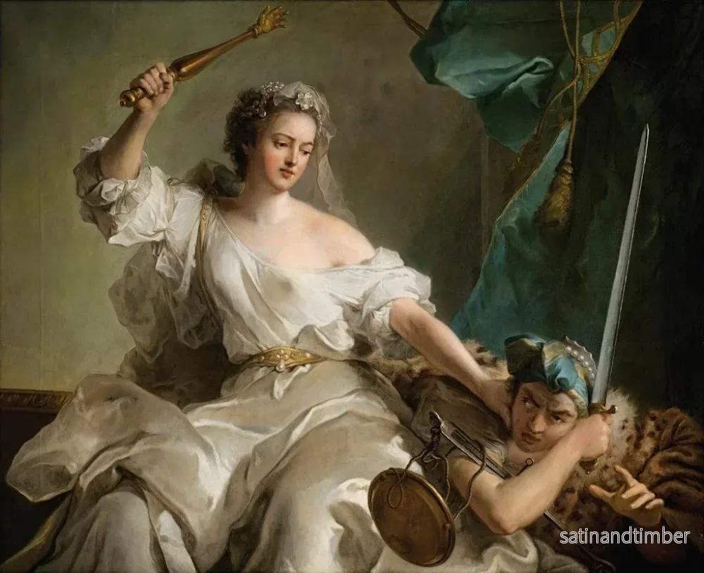 Reproduktion av målningen Allégorie de la Justice punissant l'Injustice 1737 - Jean-Marc Nattier - Bild 2
