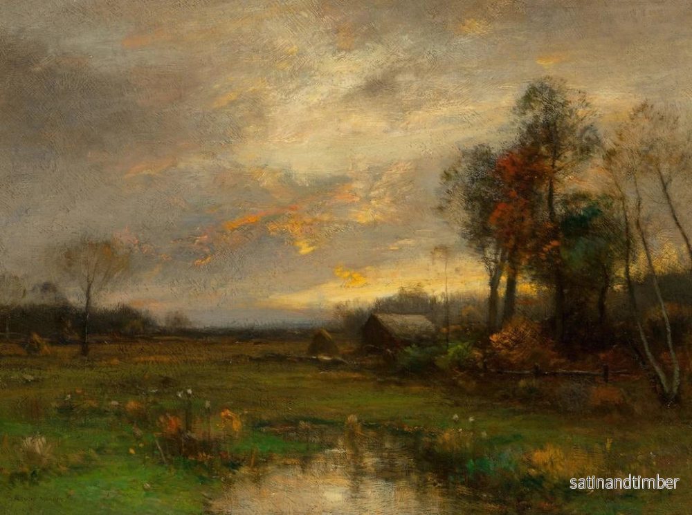 Reproduktion av målningen av solnedgångsfall - John Francis Murphy - Bild 2