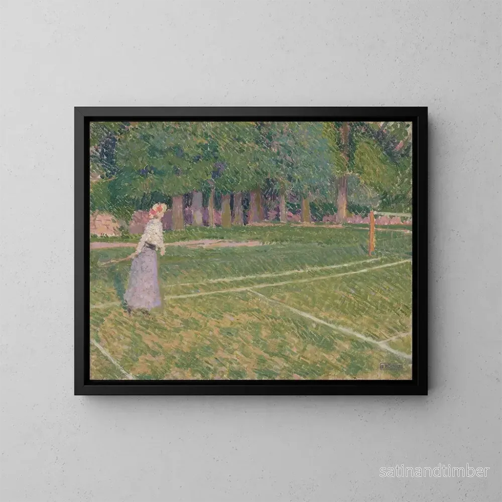 Reproduktion av målningen Tennis i Hertingfordbury - Spencer Frederick Gore
