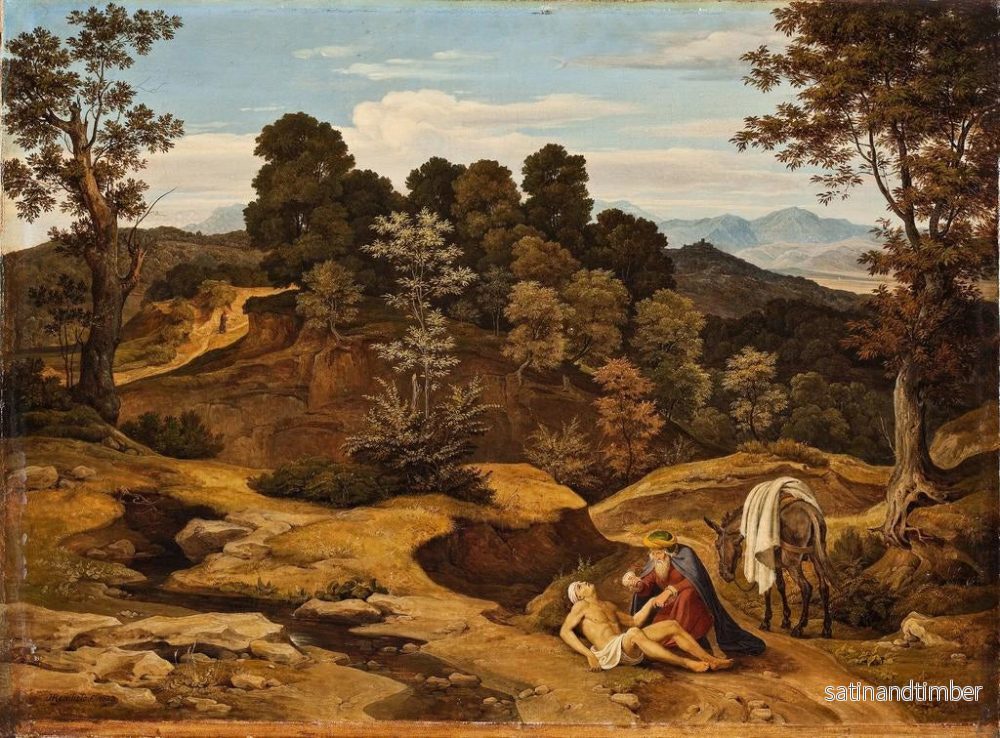 Reproduktion av målningen Landskap med den gode samaritanen - Heinrich Reinhold - Bild 2