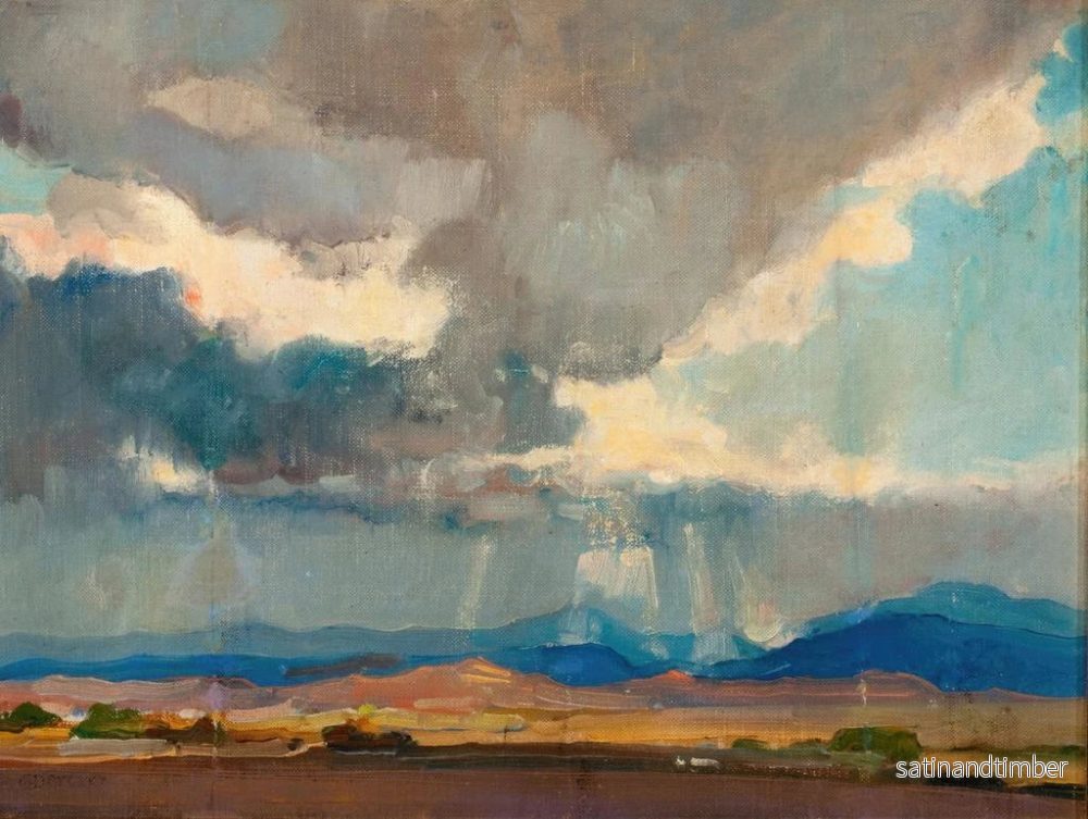 Reproduktion av målningen Tempête sur un paysage occidental - Oliver Dennett Grover - Bild 2